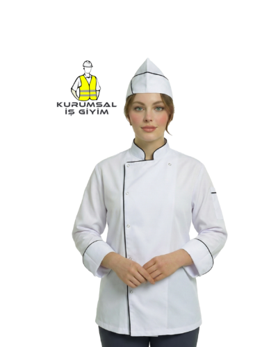 aşçı ceketi , alpaka kumaş aşçı ceketi , şef ceketi, uzun kol aşçı ceketi, biye detaylı şef ceketi, belden oturtmalı aşçı ceketi, polyviscon aşçı ceketi, dayanıklı aşçı ceketi, kolay ütülenen aşçı ceketi, yıkamaya dayanıklı aşçı ceket