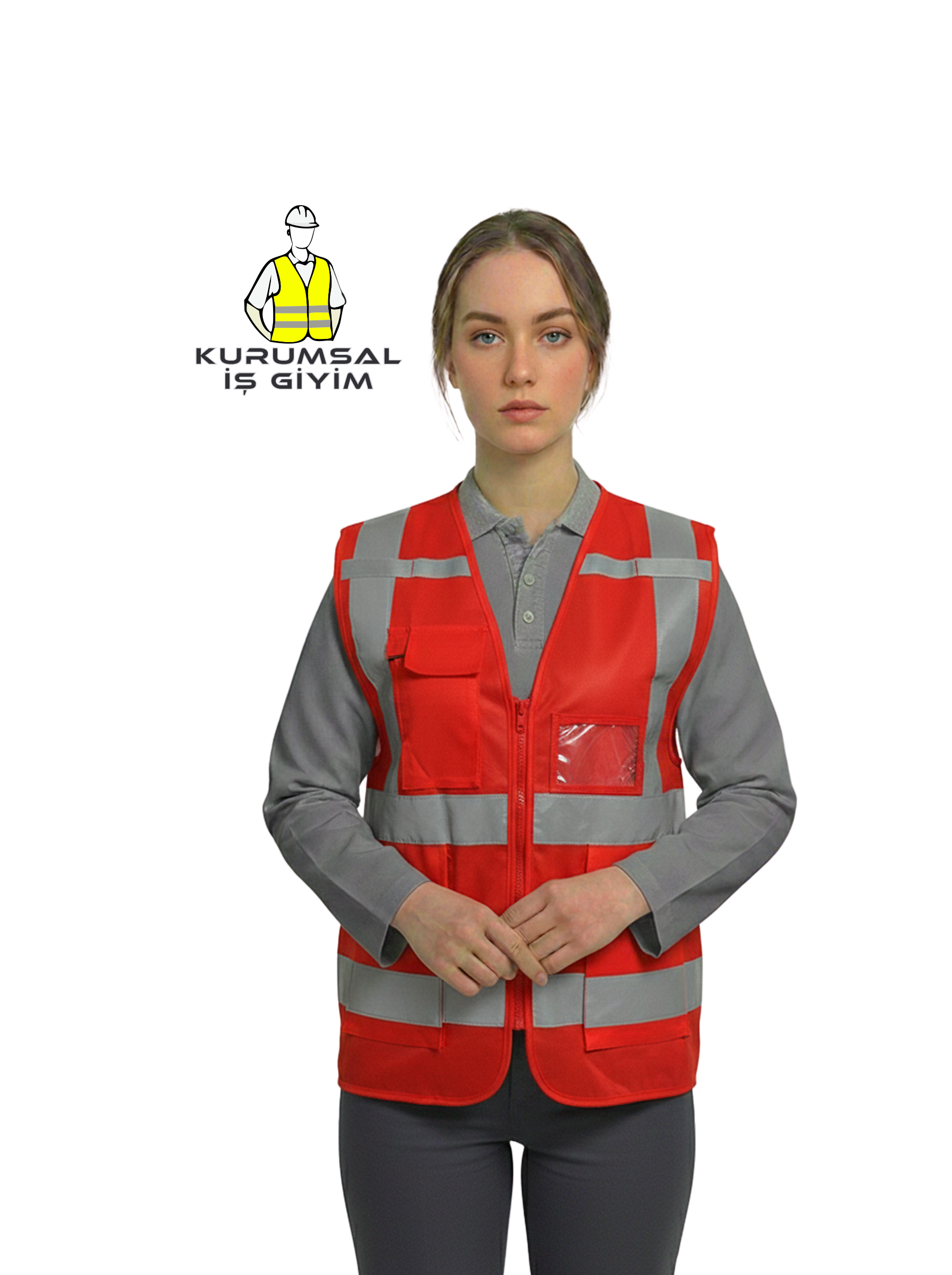 mühendis yelek kırmızı